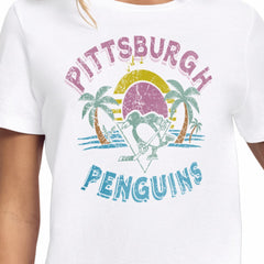 NHL White Pittsburgh Penguins Starter Women's Tonal Beach T-Shirt