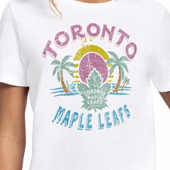 NHL White Toronto Maple Leafs Starter Women's Tonal Beach T-Shirt