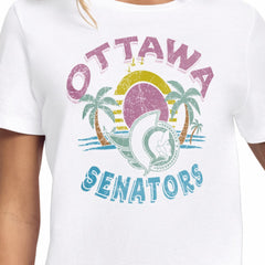 NHL White Ottawa Senators Starter Women's Tonal Beach T-Shirt