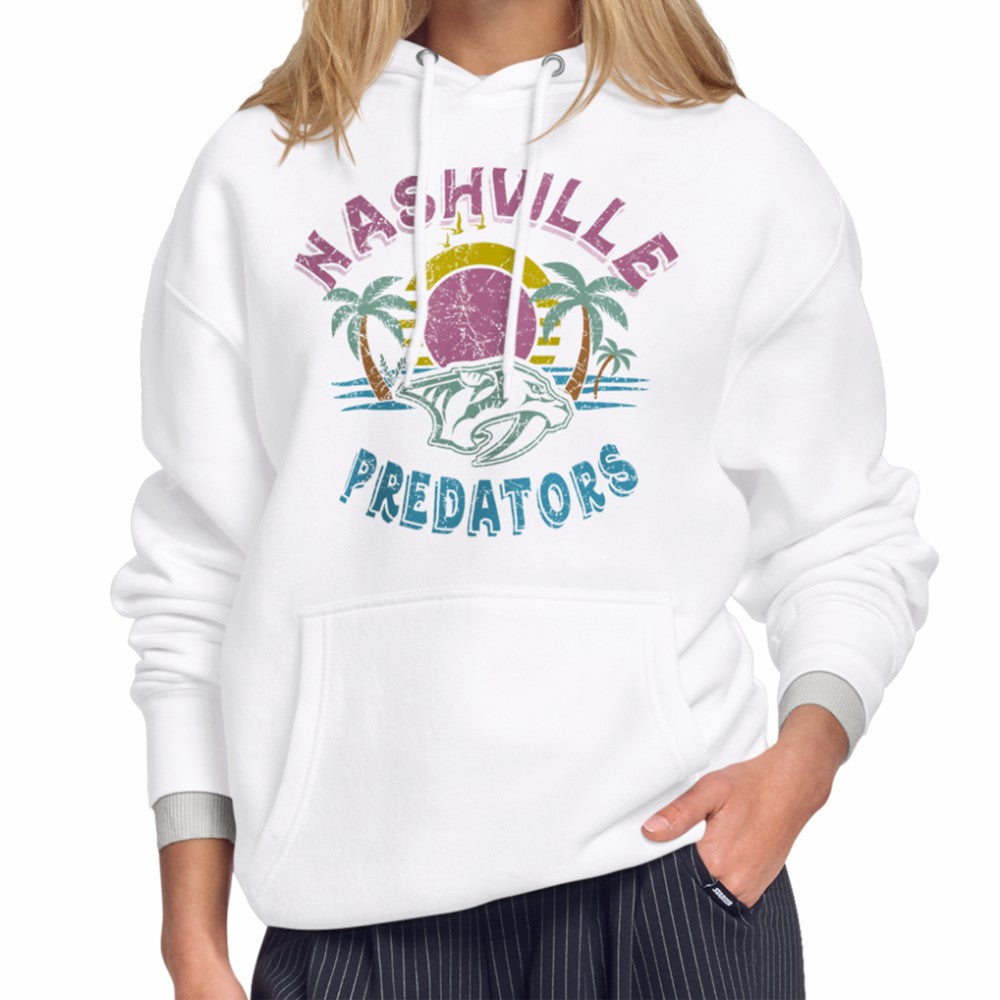 NHL White Nashville Predators Starter Women's Tonal Beach Hoodie