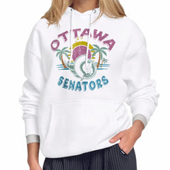 NHL White Ottawa Senators Starter Women's Tonal Beach Hoodie