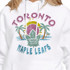 NHL White Toronto Maple Leafs Starter Women's Tonal Beach Hoodie