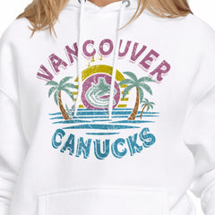 NHL White Vancouver Canucks Starter Women's Tonal Beach Hoodie