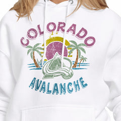 NHL White Colorado Avalanche Starter Women's Tonal Beach Hoodie