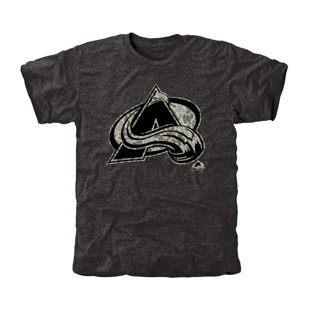 NHL This item will ship within 2 business days. Men's Colorado Avalanche Black Rink Warrior Tri-Blend T-Shirt