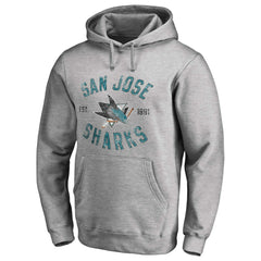 NHL Ash San Jose Sharks Heritage Pullover Hoodie