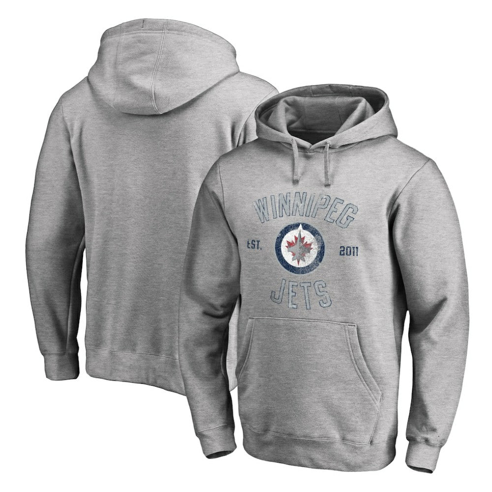 NHL Ash Winnipeg Jets Heritage Pullover Hoodie