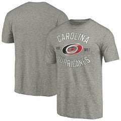 NHL Ash Carolina Hurricanes Heritage Tri-Blend T-Shirt