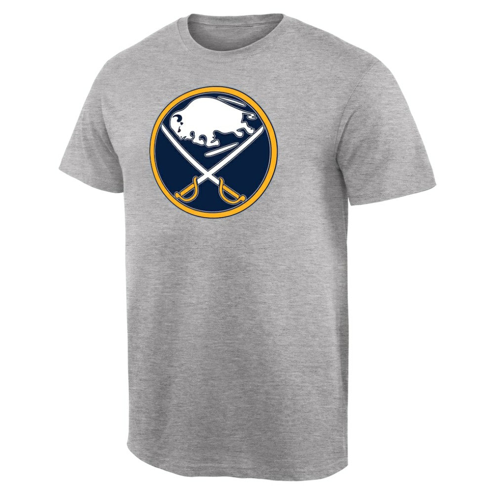 NHL Ash Buffalo Sabres Team Primary Logo T-Shirt