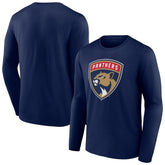 NHL Navy Florida Panthers New Logo Long Sleeve T-Shirt