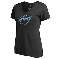 NHL Black Minnesota Wild Women's Pond Hockey T-Shirt