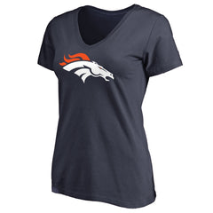 Pro Line Women's Primary Team Logo 2 V-Neck T-Shirt - Denver Broncos