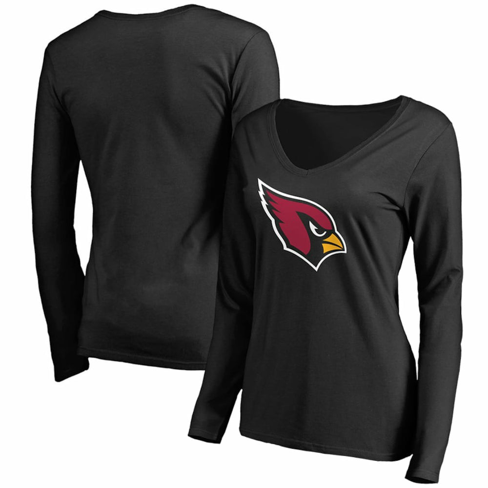Women's Primary Team Logo V-Neck Long Sleeve T-Shirt - Arizona Cardinals