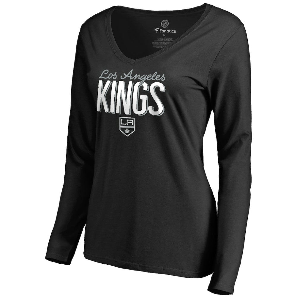 NHL Black Los Angeles Kings Women's Nostalgia Long Sleeve T-Shirt