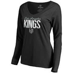 NHL Black Los Angeles Kings Women's Nostalgia Long Sleeve T-Shirt