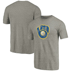 MLB Milwaukee Brewers Distressed Team Tri-Blend T-Shirt