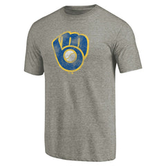 MLB Milwaukee Brewers Distressed Team Tri-Blend T-Shirt