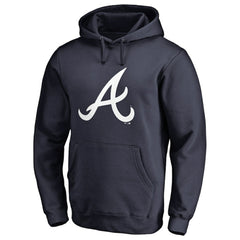 MLB Atlanta Braves Official Logo Fitted Pullover Hoodie