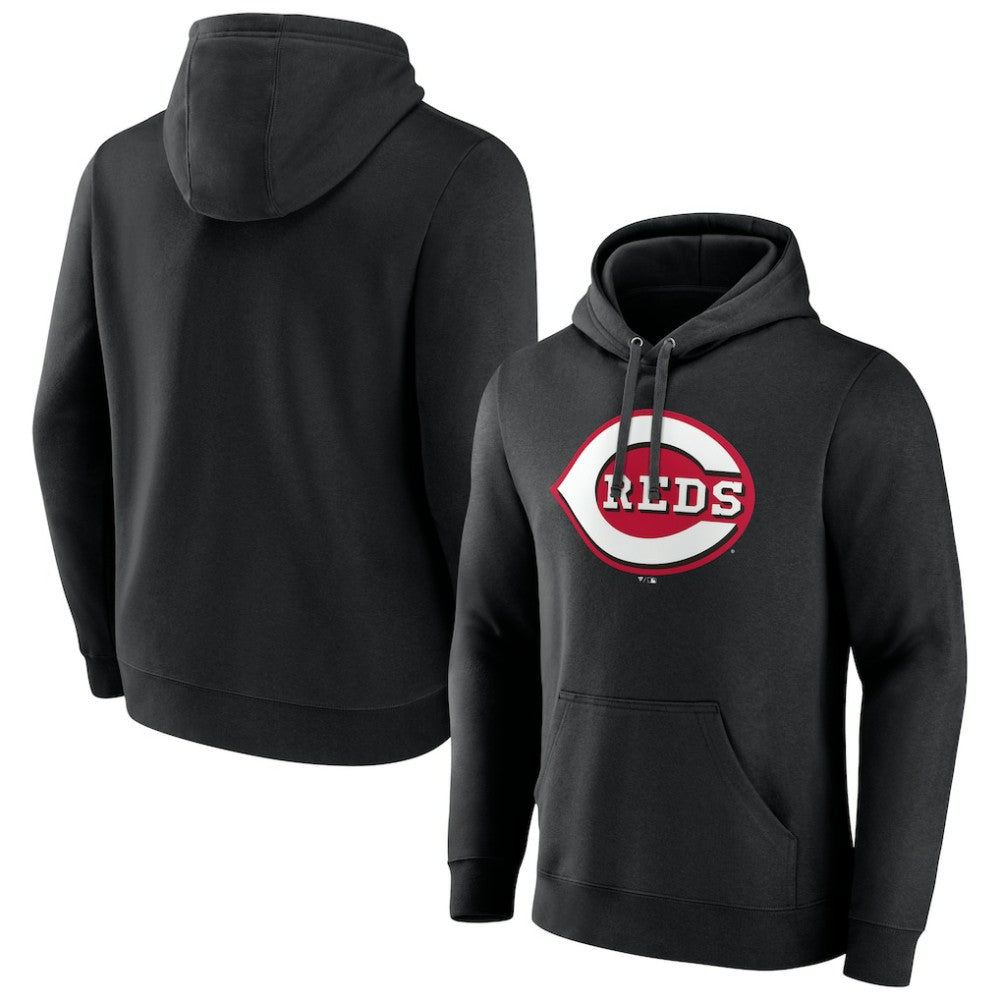 MLB Cincinnati Reds Official Logo Fitted Pullover Hoodie