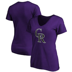 MLB Colorado Rockies Women's Secondary Color Primary Logo T-Shirt