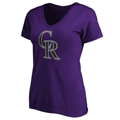 MLB Colorado Rockies Women's Secondary Color Primary Logo T-Shirt