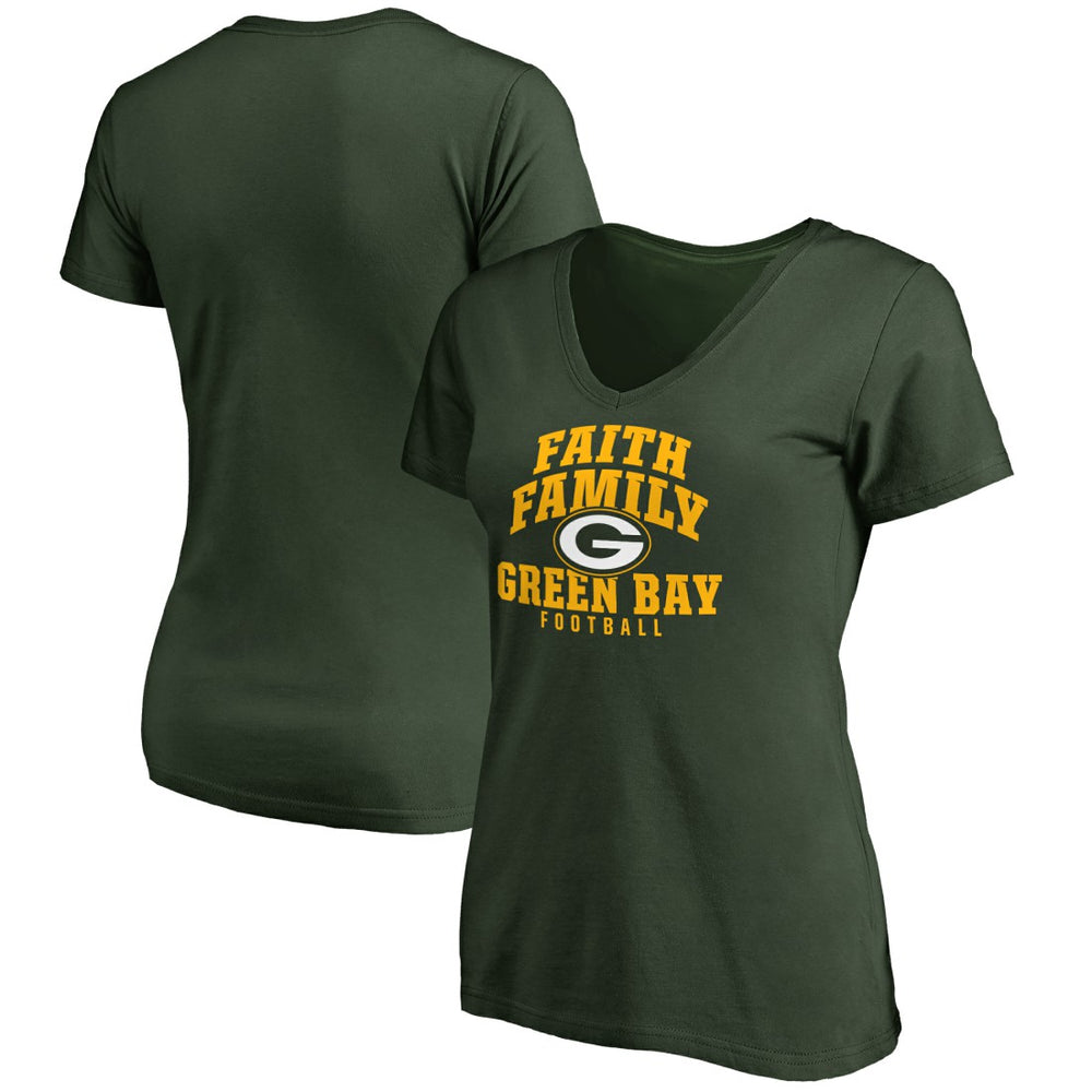 Women's Faith Family T-Shirt - Green Bay Packers