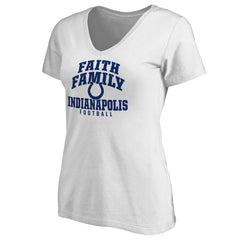 Women's Faith Family V-Neck T-Shirt - Indianapolis Colts