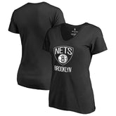NBA Brooklyn Nets Women's Primary Logo V-Neck T-Shirt