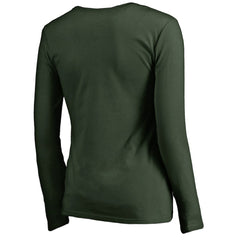 NBA Milwaukee Bucks Women's Primary Logo V-Neck Long Sleeve T-Shirt