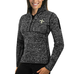 Antigua Women's Fortune Half-Zip Sweater - New Orleans Saints