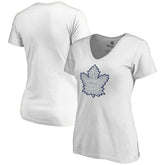 NHL White Toronto Maple Leafs Women's Whiteout V-Neck T-Shirt