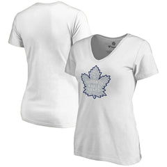 NHL White Toronto Maple Leafs Women's Whiteout V-Neck T-Shirt