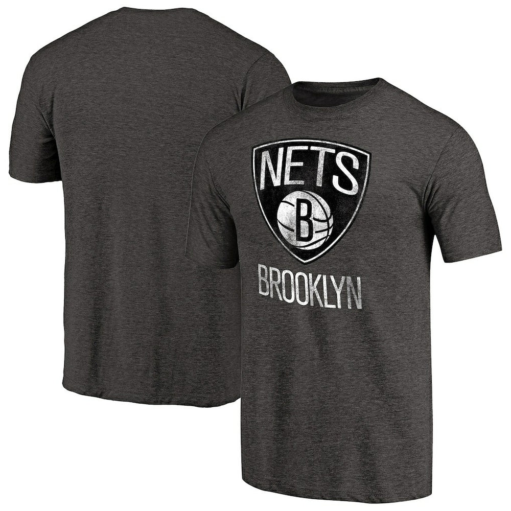 NBA Brooklyn Nets Distressed Team Logo Tri-Blend T-Shirt