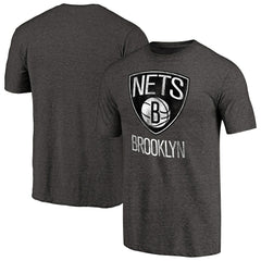 NBA Brooklyn Nets Distressed Team Logo Tri-Blend T-Shirt