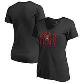 NHL Black Ottawa Senators Women's Hometown Collection Sens Army V-Neck T-Shirt