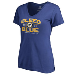 NHL Blue St. Louis Blues Women's Hometown Collection Bleed Blue V-Neck T-Shirt