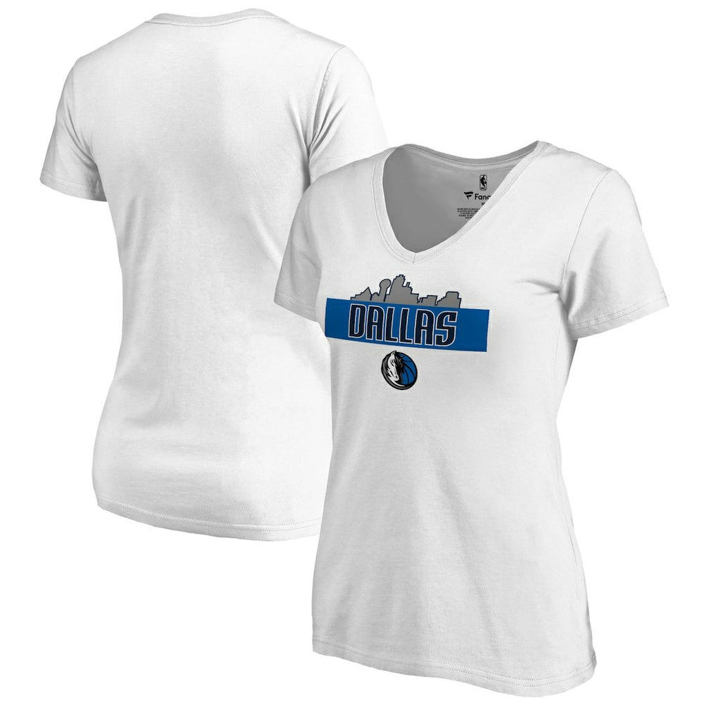 NBA Dallas Mavericks Women's Hometown Collection Skyline V-Neck T-Shirt sale