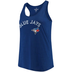 MLB Toronto Blue Jays Soft as a Grape Women's Plus Size Swing for the Fences Racerback Tank Top