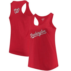 MLB Washington Nationals Soft as a Grape Women's Plus Size Swing for the Fences Racerback Tank Top