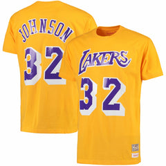 NBA Magic Johnson Los Angeles Lakers Hardwood Classics Retro Name & Number T-Shirt