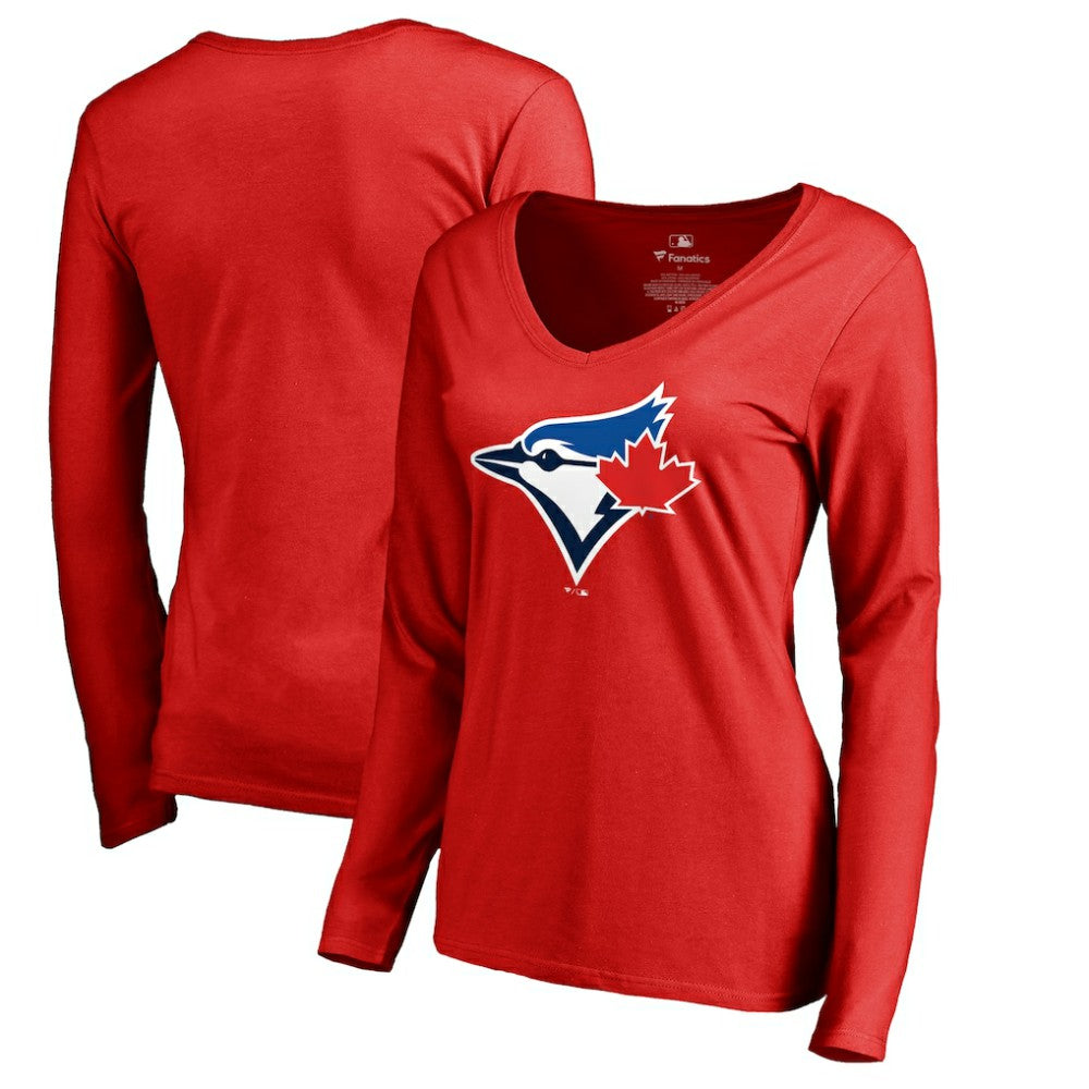 MLB Toronto Blue Jays Women's Logo Long Sleeve T-Shirt