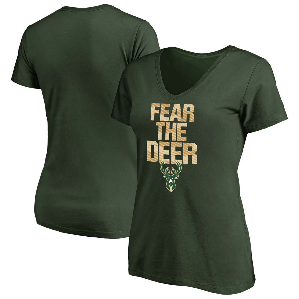 NBA Milwaukee Bucks Women's Mantra V-Neck T-Shirt