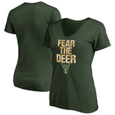 NBA Milwaukee Bucks Women's Mantra V-Neck T-Shirt