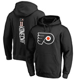 NHL Black Travis Konecny Philadelphia Flyers Backer Pullover Hoodie