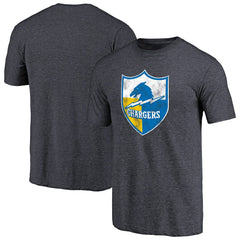 Throwback Logo Tri-Blend T-Shirt - Los Angeles Chargers