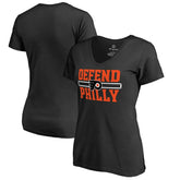 NHL Black Philadelphia Flyers Women's Hometown Collection Defend T-Shirt