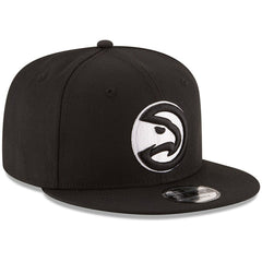NBA Atlanta Hawks Black & White Logo 9FIFTY Adjustable Snapback Hat