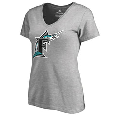 MLB Miami Marlins Women's Cooperstown Collection Forbes V-Neck T-Shirt
