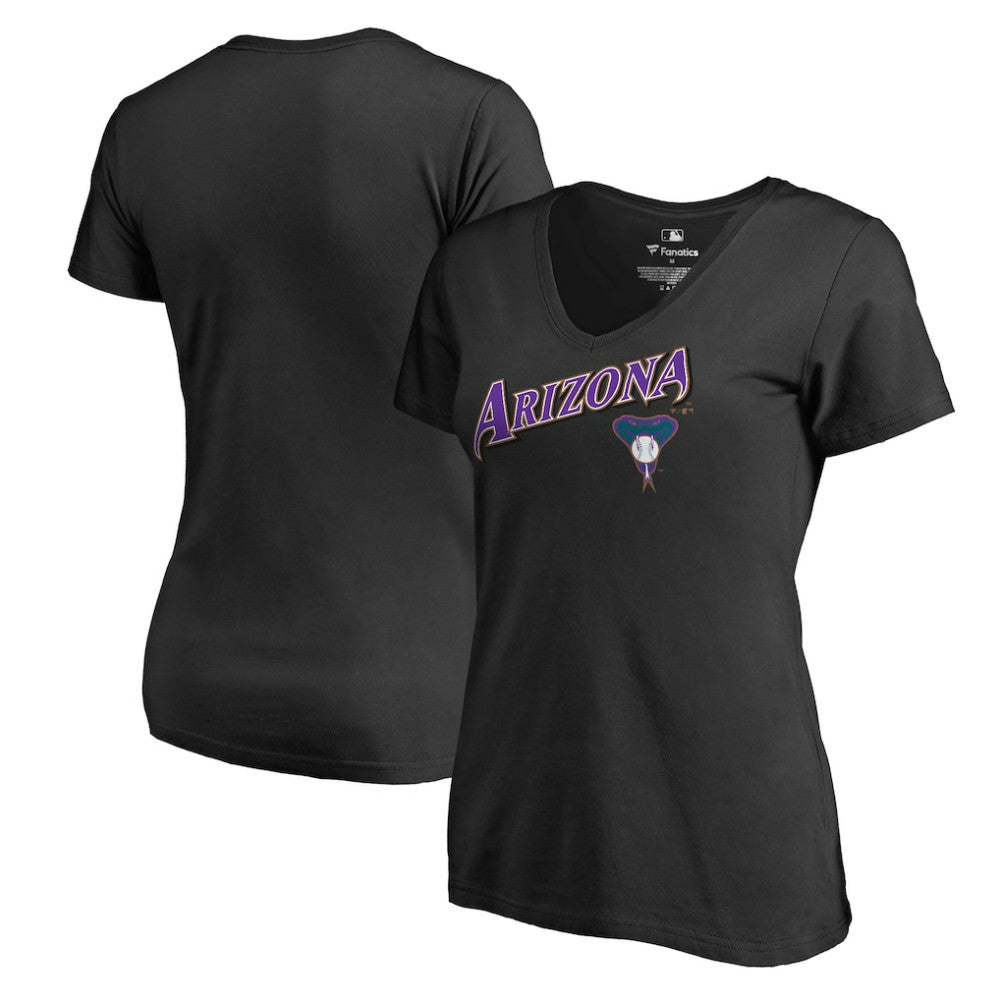 MLB Arizona Diamondbacks Women's Core Wahconah V-Neck T-Shirt