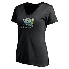 MLB Tampa Bay Rays Women's Core Wahconah V-Neck T-Shirt